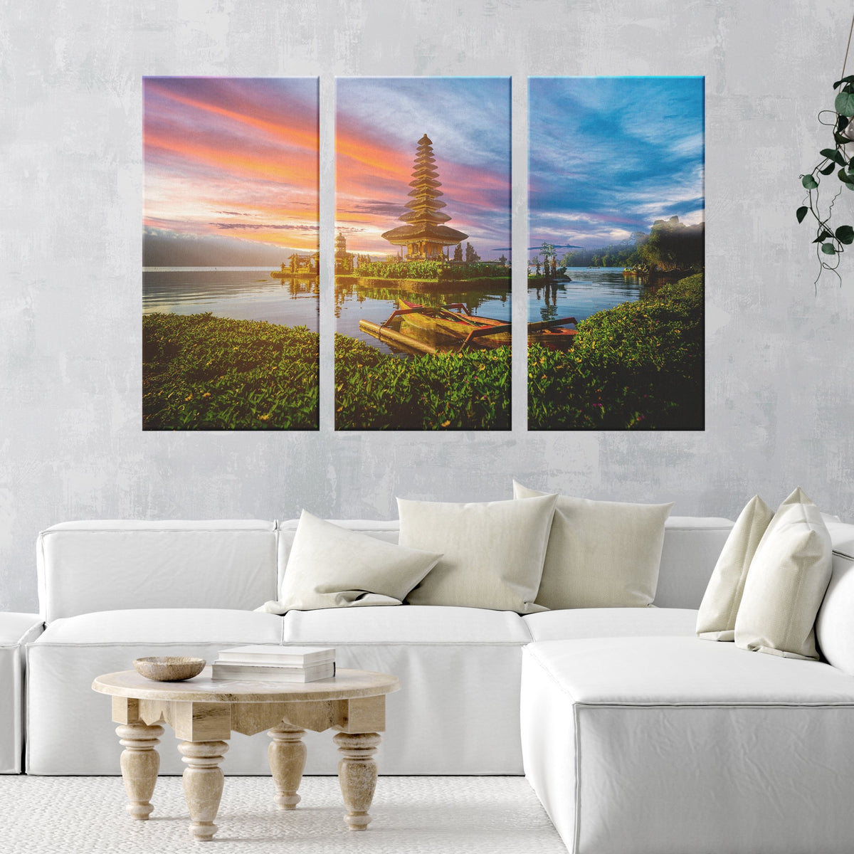 Bali Indonesia Water Temple Canvas Wall Art